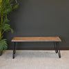 Rustic Dark Pine Dining Bench