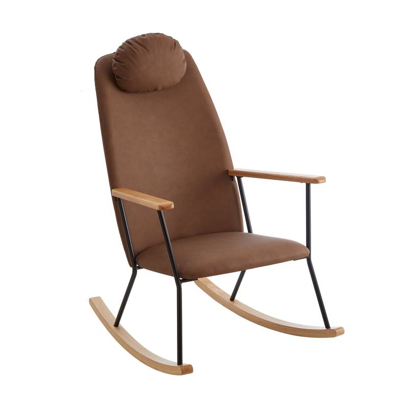 Cozy Rocking Chair with Adjustable Headrest