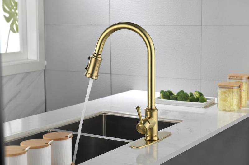 Effortless Elegance Kitchen Faucet with Pull-Down Sprayer