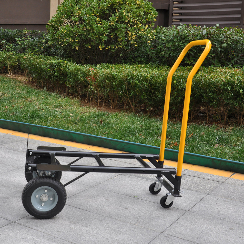 Versatile Heavy-Duty Cart: Dual Dolly & Push Design for Easy Moving