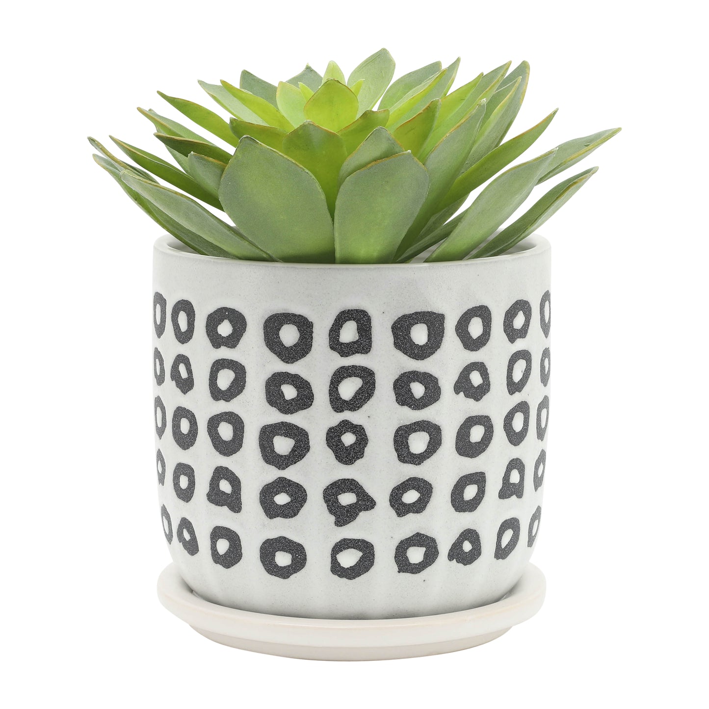 Chic Aztec Planter with Saucer