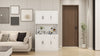 Charming White Kitchen Pantry with Countertop & Adjustable Shelves