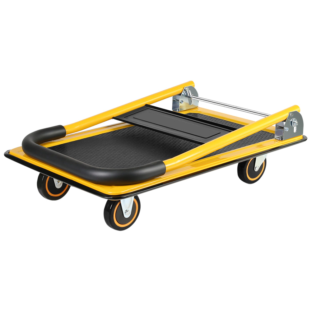 Foldable Heavy-Duty Hand Truck - Space-Saving Push Cart