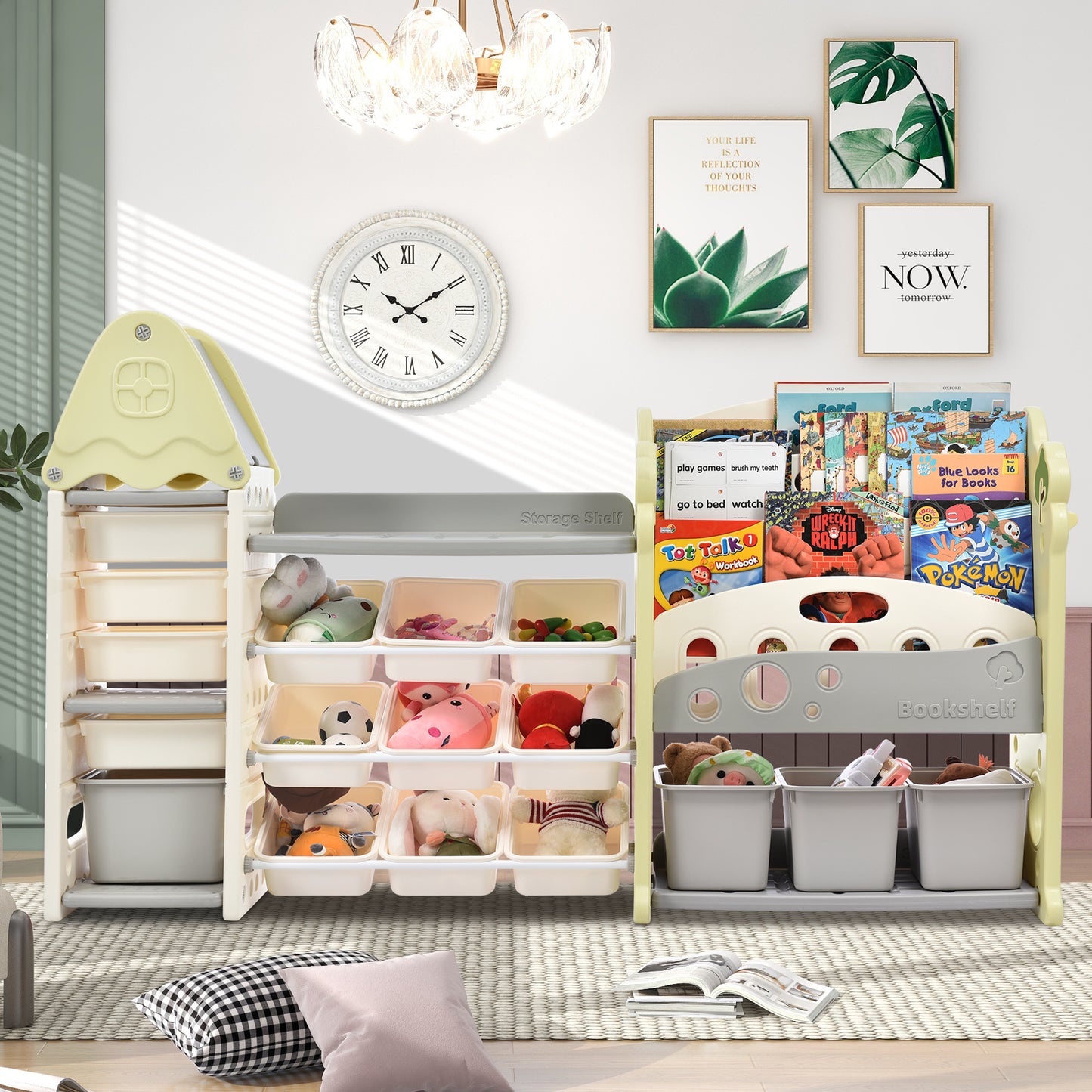 FunSpace Kids Organizer: Colorful Toy & Book Storage!