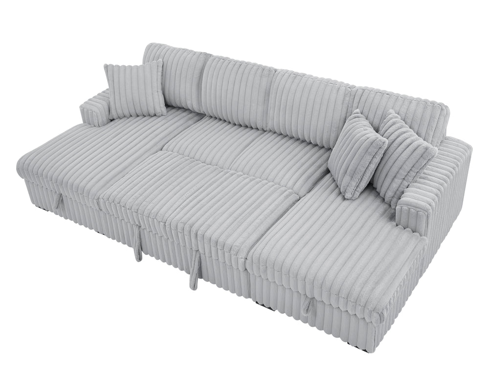 Cozy U-Shaped Sleeper Sofa with Storage and Plush Comfort