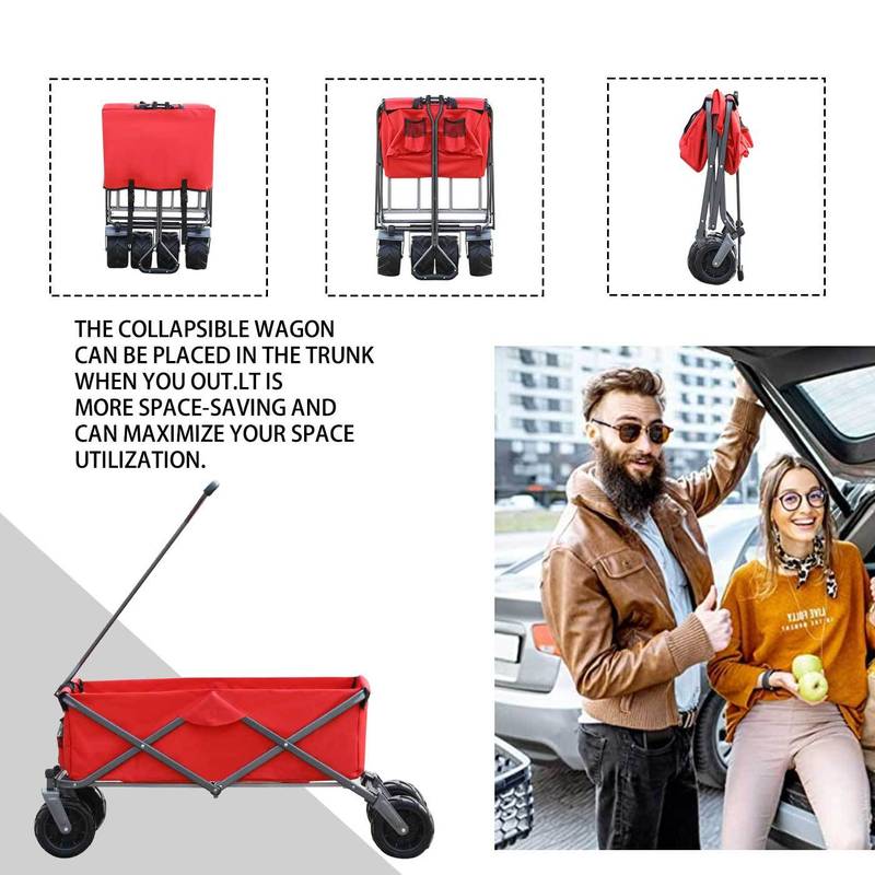 Colorful Foldable Garden Trolley & Picnic Wagon