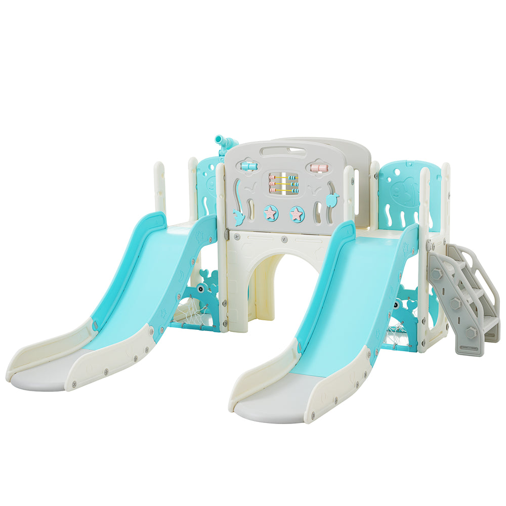 Ocean Adventure Playset with Double Slides & Fun Features!