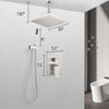 Spa-Like Ceiling Shower Combo with Handheld Wand