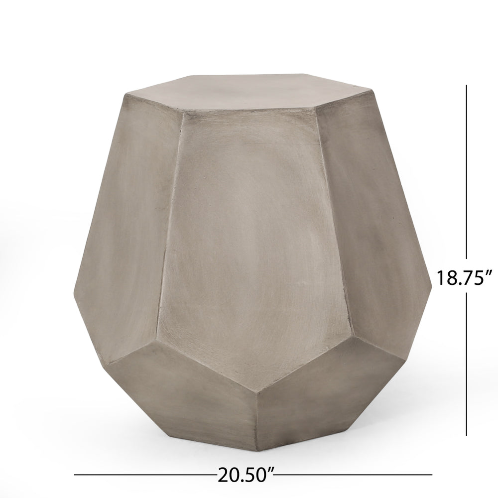 Calgary Outdoor Side Table - Light Grey