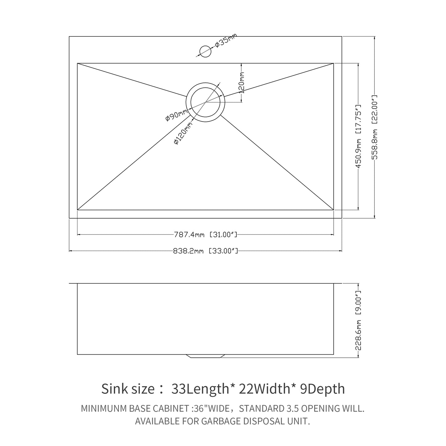 Stainless Steel Single Bowl Drop-In Kitchen Sink