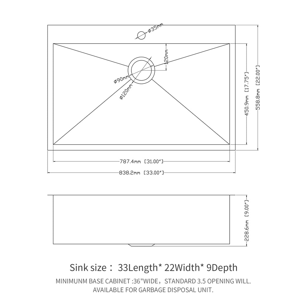 Stainless Steel Single Bowl Drop-In Kitchen Sink