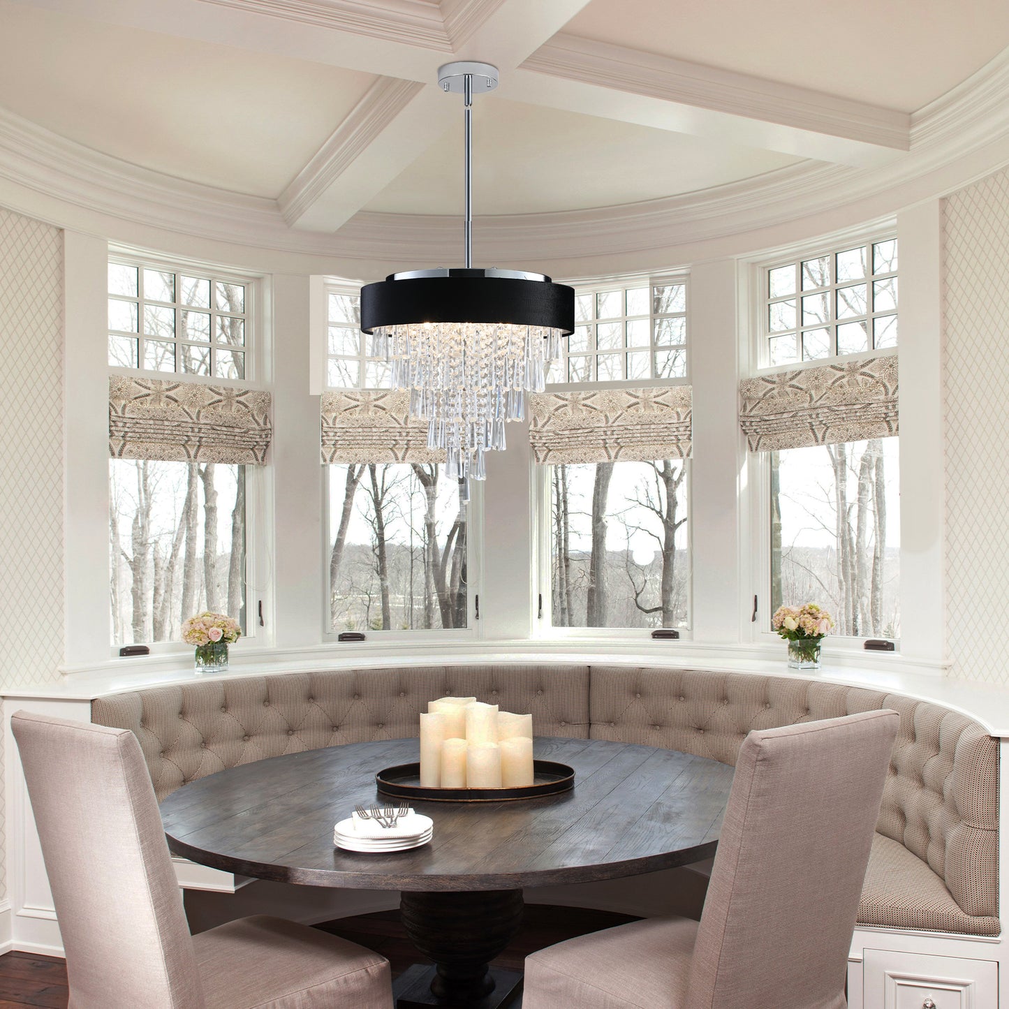 Elegant Crystal Round Chandelier for Luxurious Living Spaces