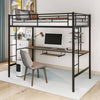 Cozy Loft Bed with Desk & Shelf