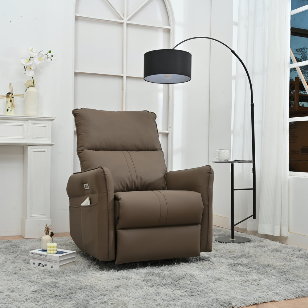 Cozy Power Swivel Recliner with USB Ports