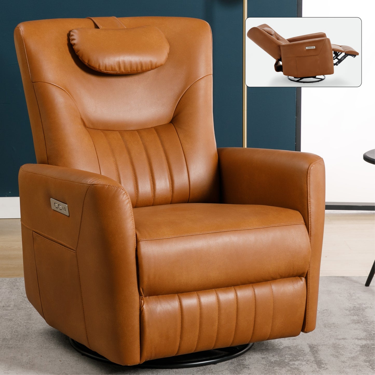 Cozy Comfort Power Recliner with Lumbar Support and USB Charging