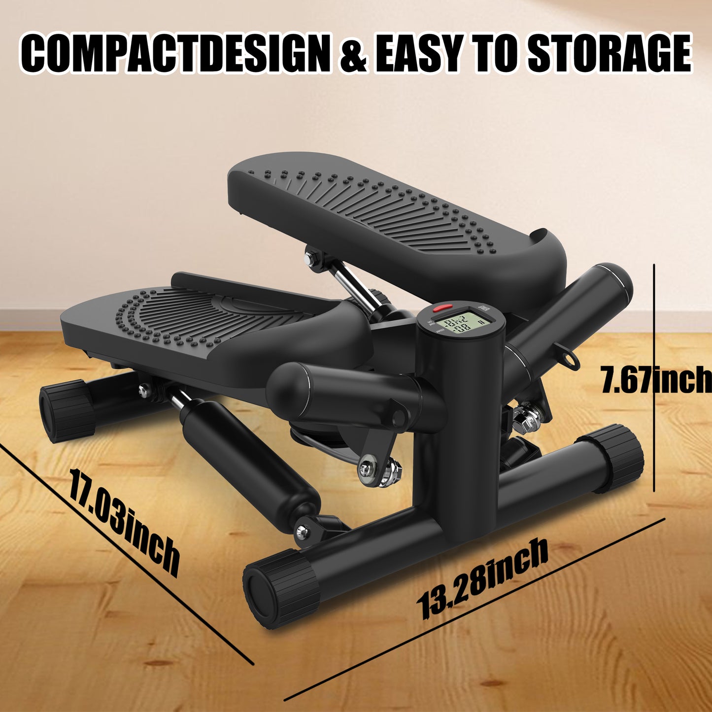 FitStep Pro: Ultimate Mini Stair Machine with Resistance Bands