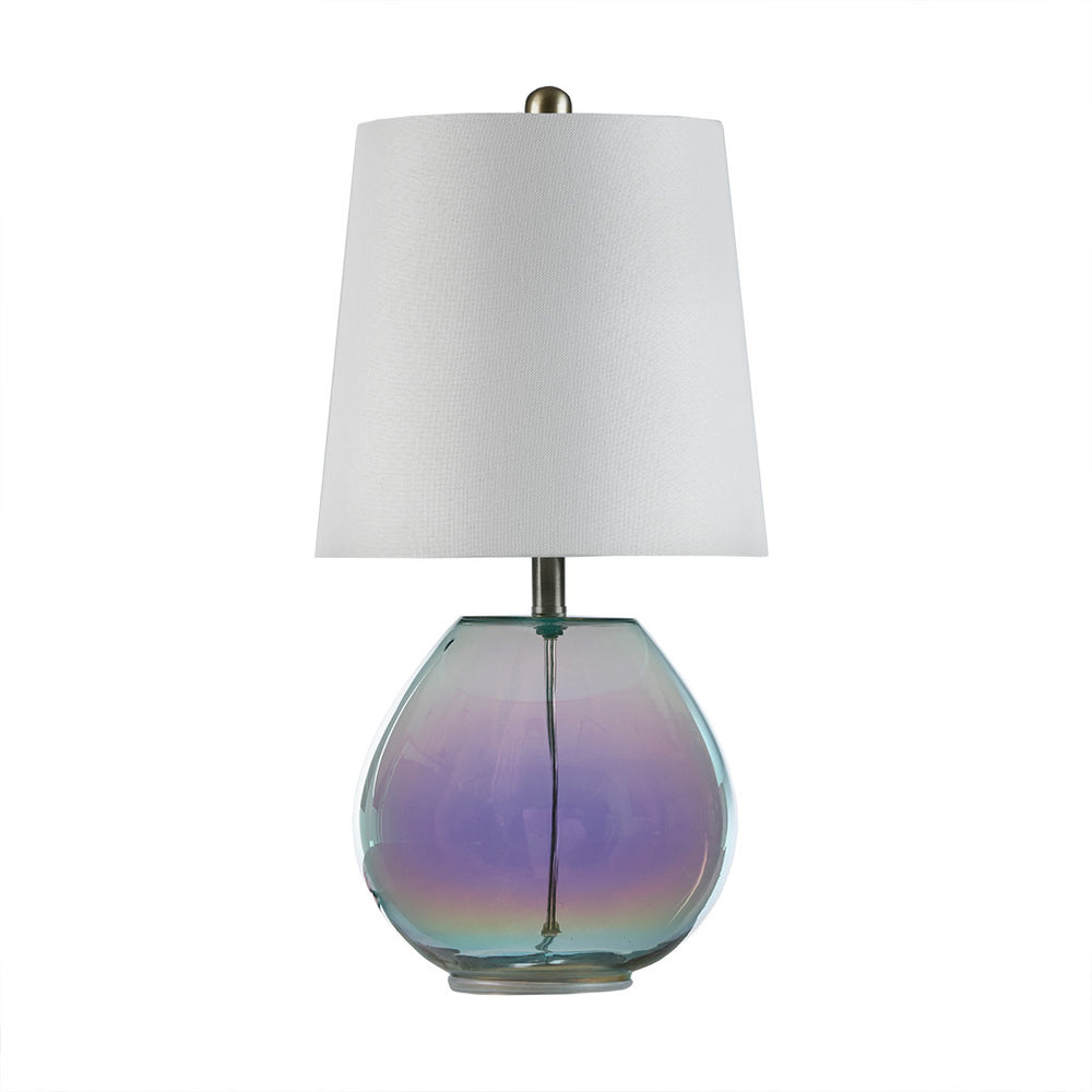 Luminous Iridescent Glass Lamp