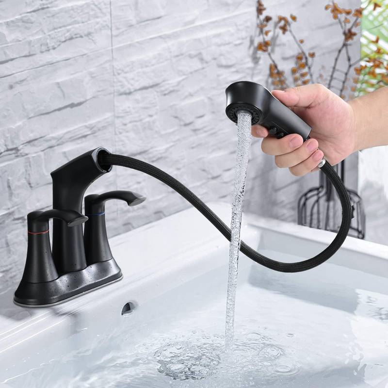 Matte Black Pull-Out Kitchen Faucet