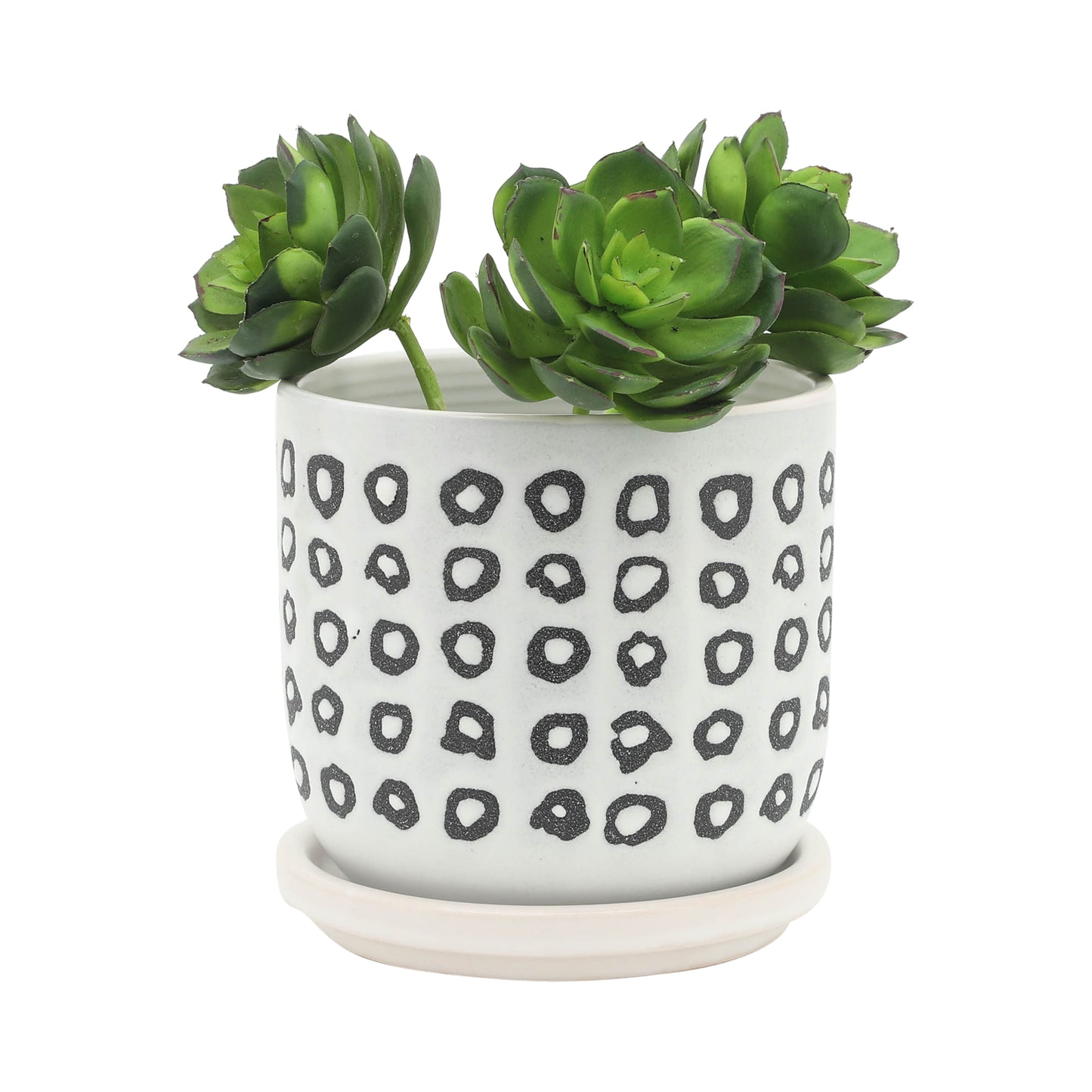 Chic Aztec Planter with Saucer