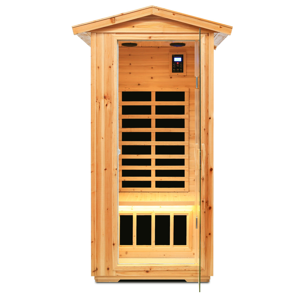 Cozy Infrared Outdoor Sauna for One