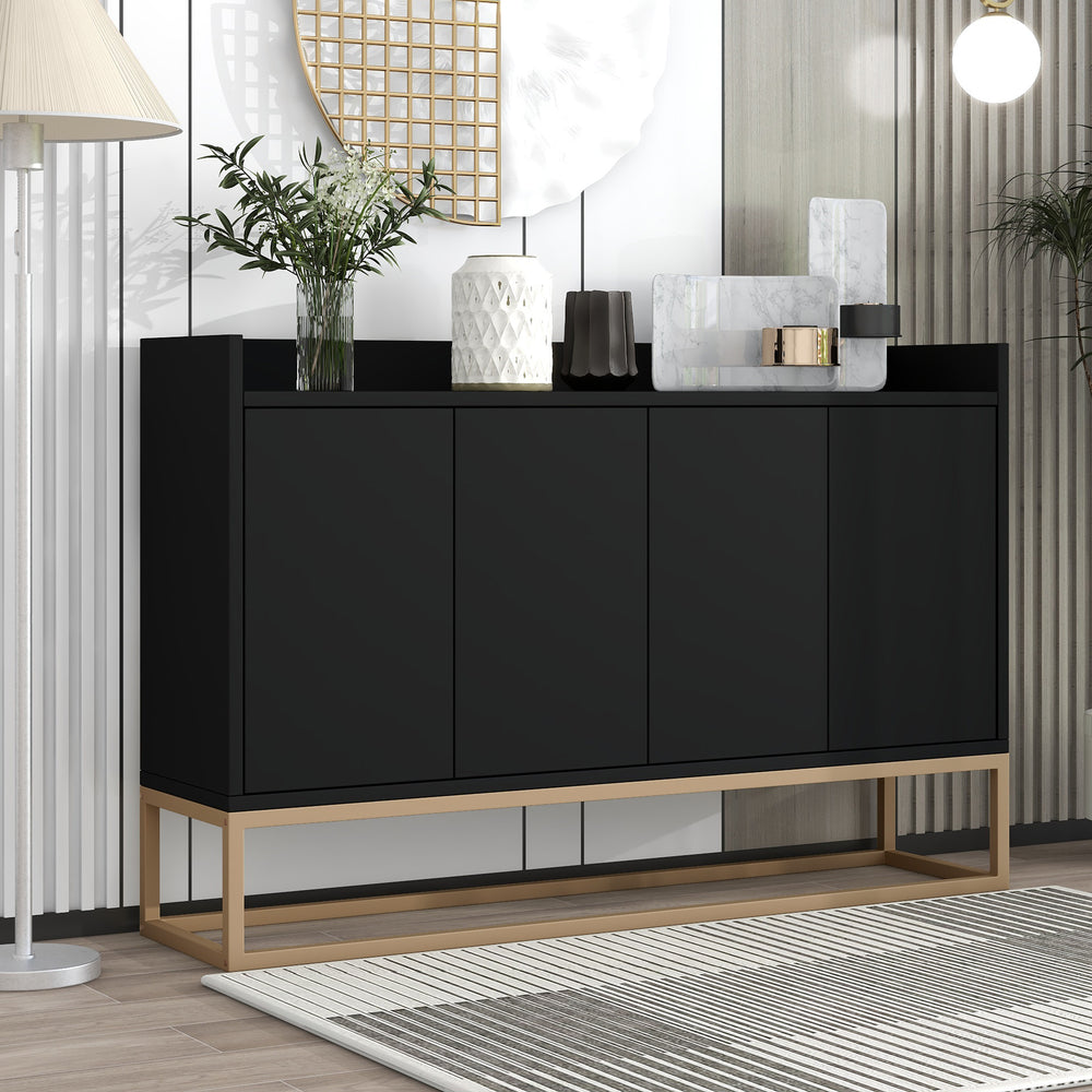 Sleek Black Buffet Cabinet for Stylish Storage