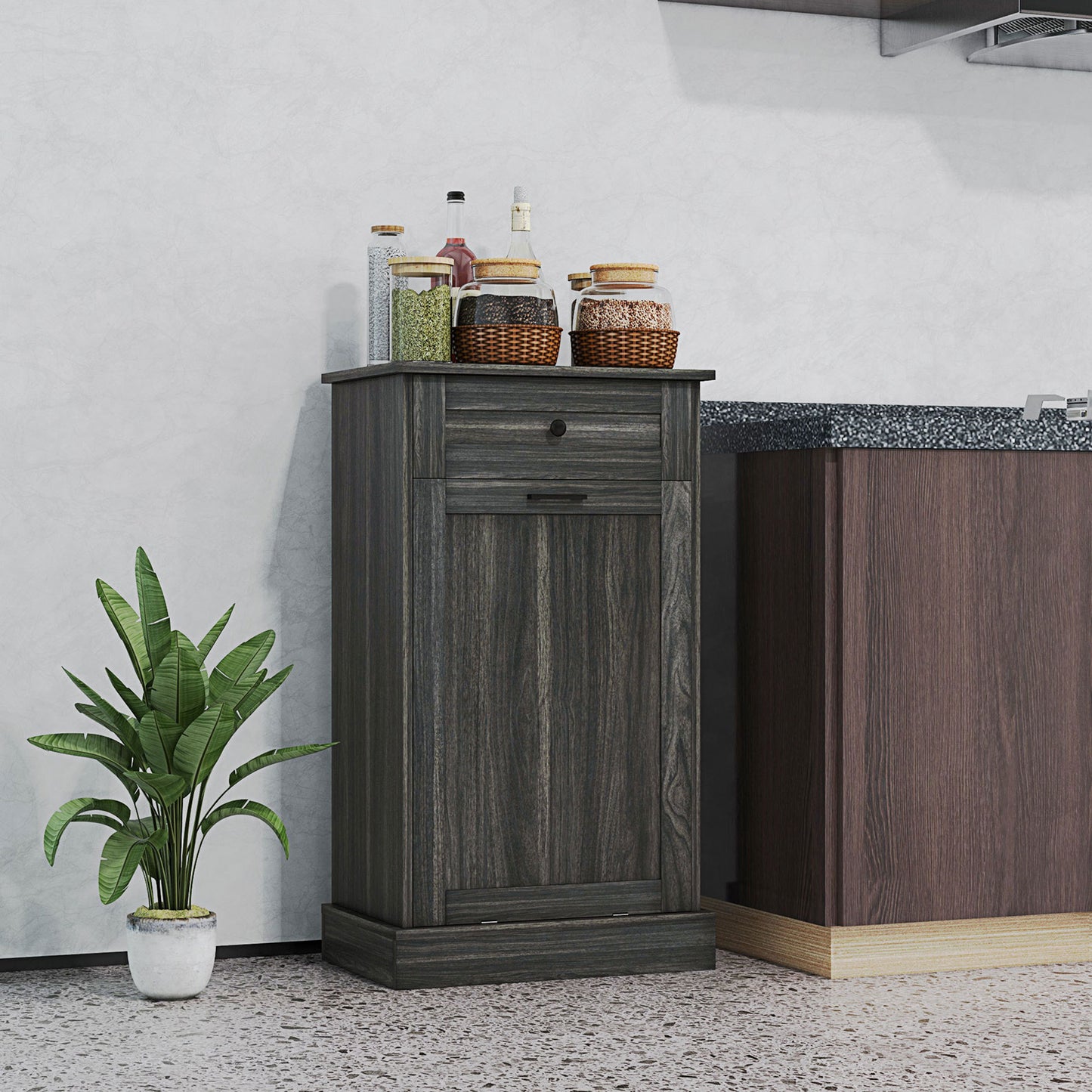 Smart Tilt-Out Kitchen Trash Cabinet