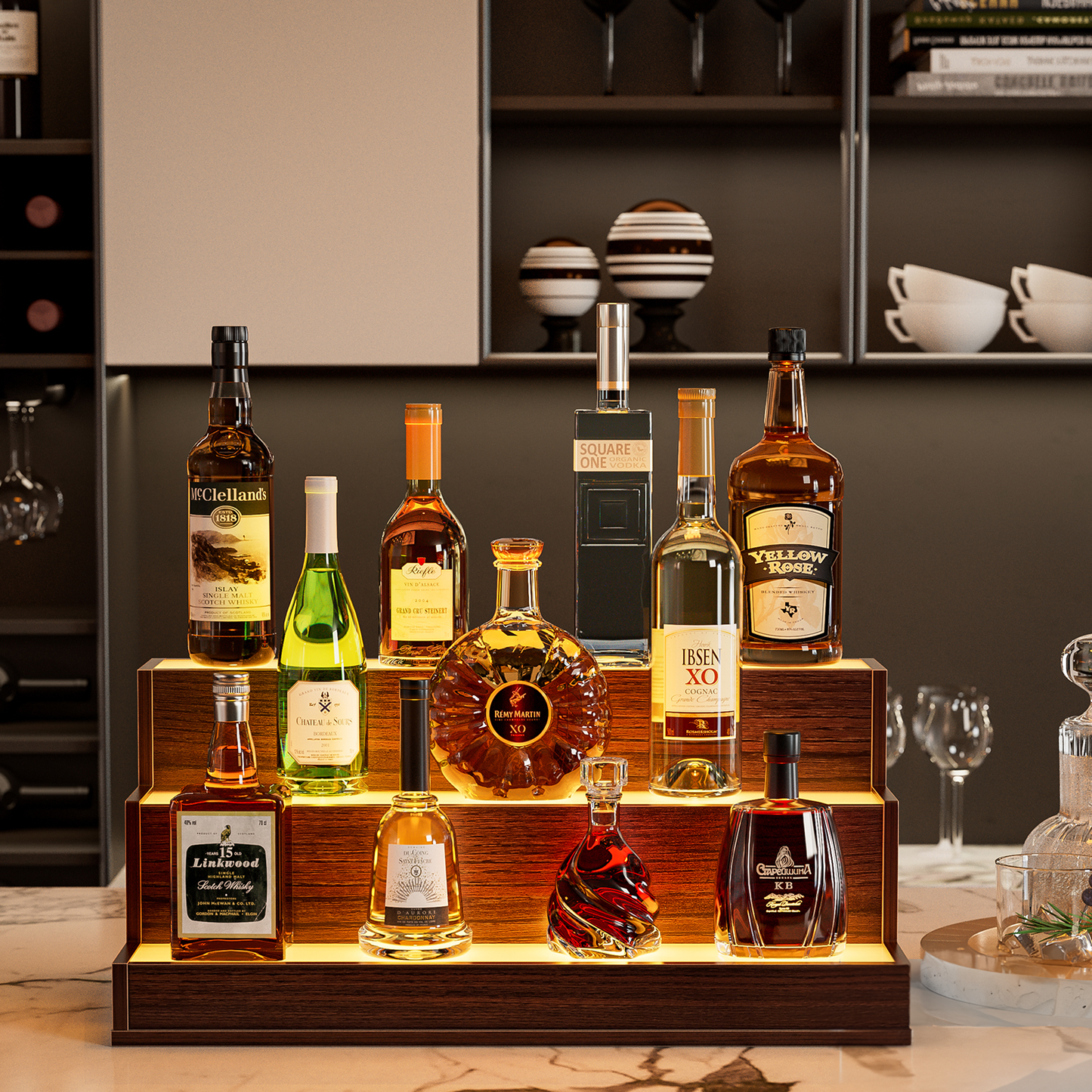 Glow-Up Liquor Display Shelf