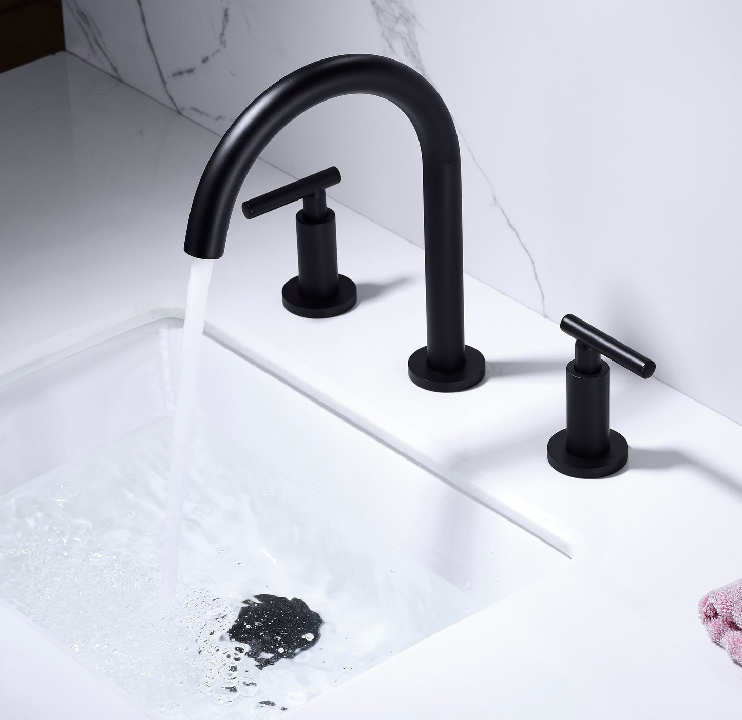 Elegant Arc Widespread Bathroom Faucet