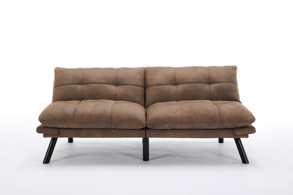 Cozy Brown Convertible Sofa Bed