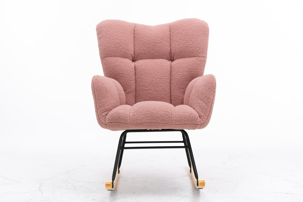 Cozy Pink Tufted Rocker