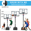 Adjustable Portable Basketball Hoop with Wheels