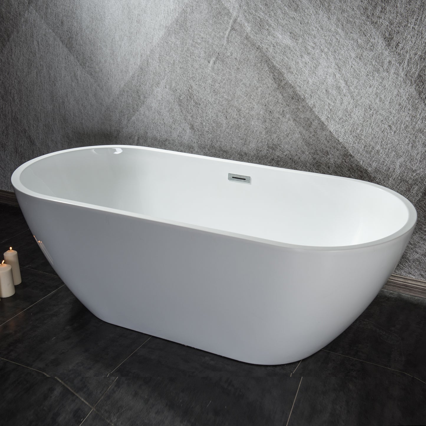 Relaxing Acrylic Soaking Tub with Easy Install Features