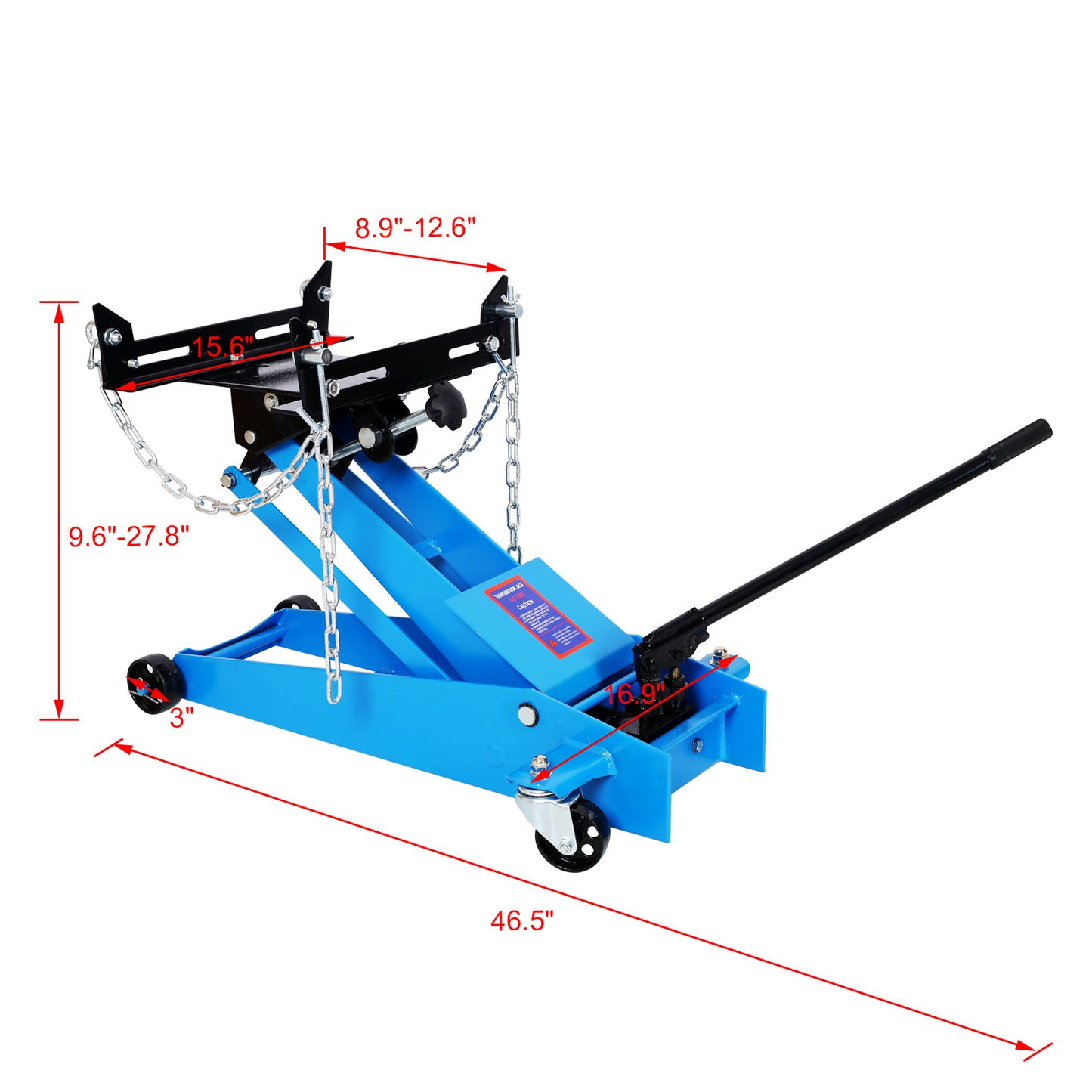 Blue Low-Profile Hydraulic Service Jack