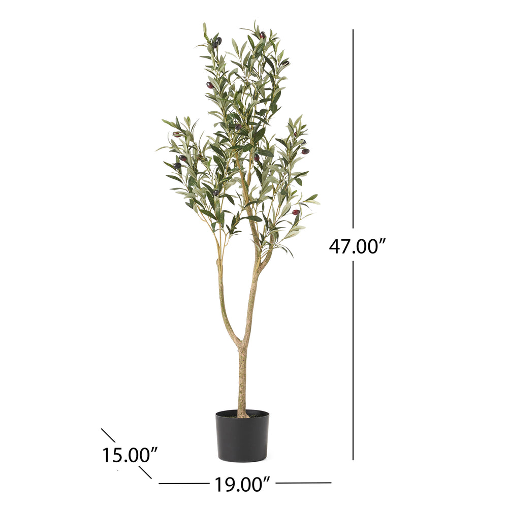 Lifelike Olive Tree Decor