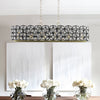 Glamorous Gold Oval Crystal Chandelier