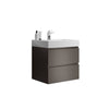 Sleek Gray Floating Vanity with Sink