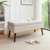 Cozy Off-White Storage Bench