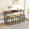 Chic Bistro Dining Set with Stools