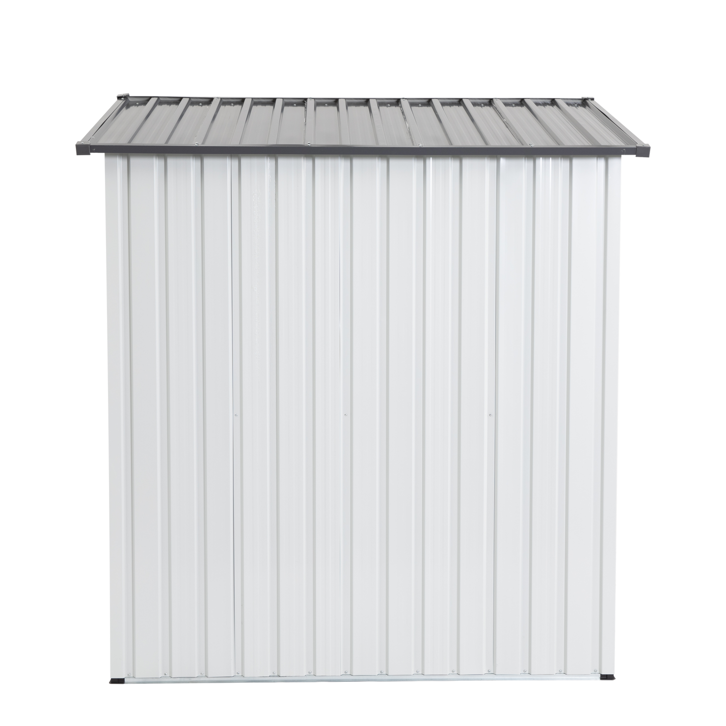 Garden Essentials Metal Storage Shed - Gray & White Rainproof Tool Keeper