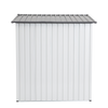 Garden Essentials Metal Storage Shed - Gray & White Rainproof Tool Keeper