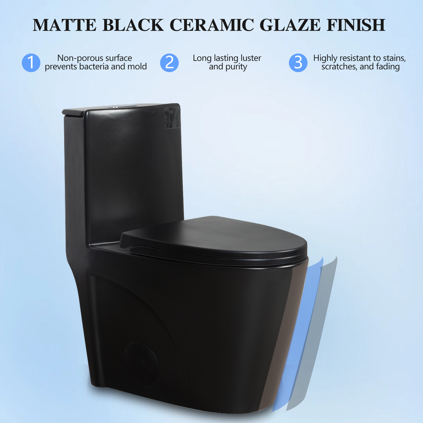 Matte Black Dual-Flush Comfort Toilet