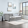 Cozy Grey Tufted Daybed with Trundle