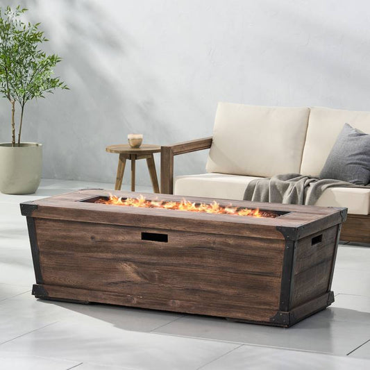 Cozy Rectangle Gas Fire Table