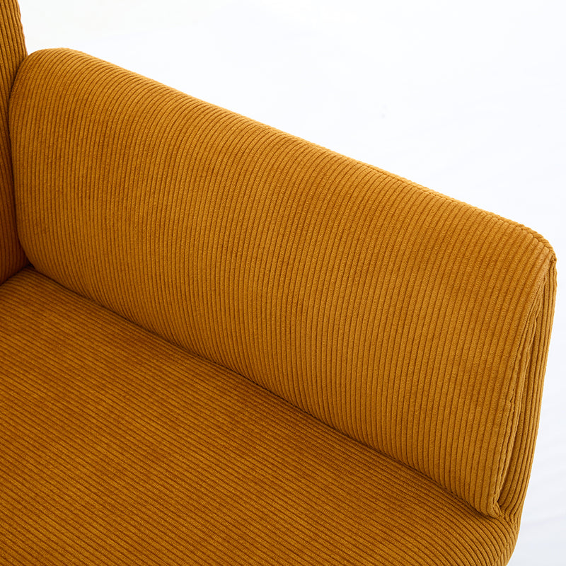 Chic Yellow Corduroy Office Chair