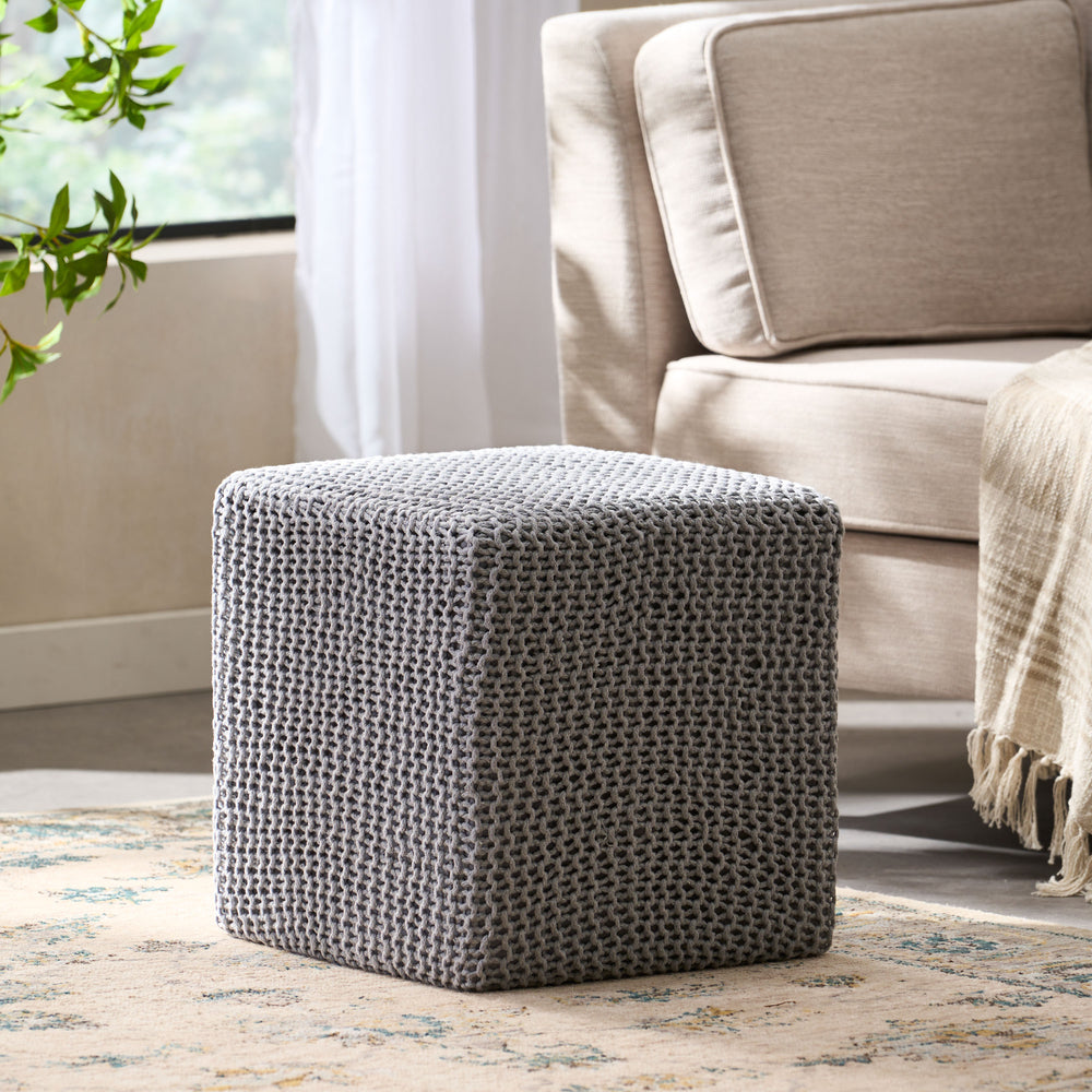 Cozy Knit Footstool