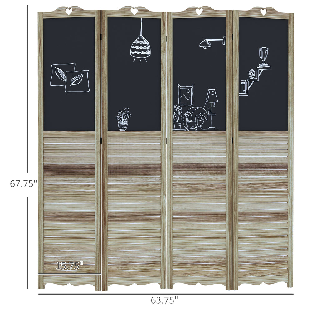 Charming Room Divider with Blackboard - Perfect Privacy Screen for Any Space