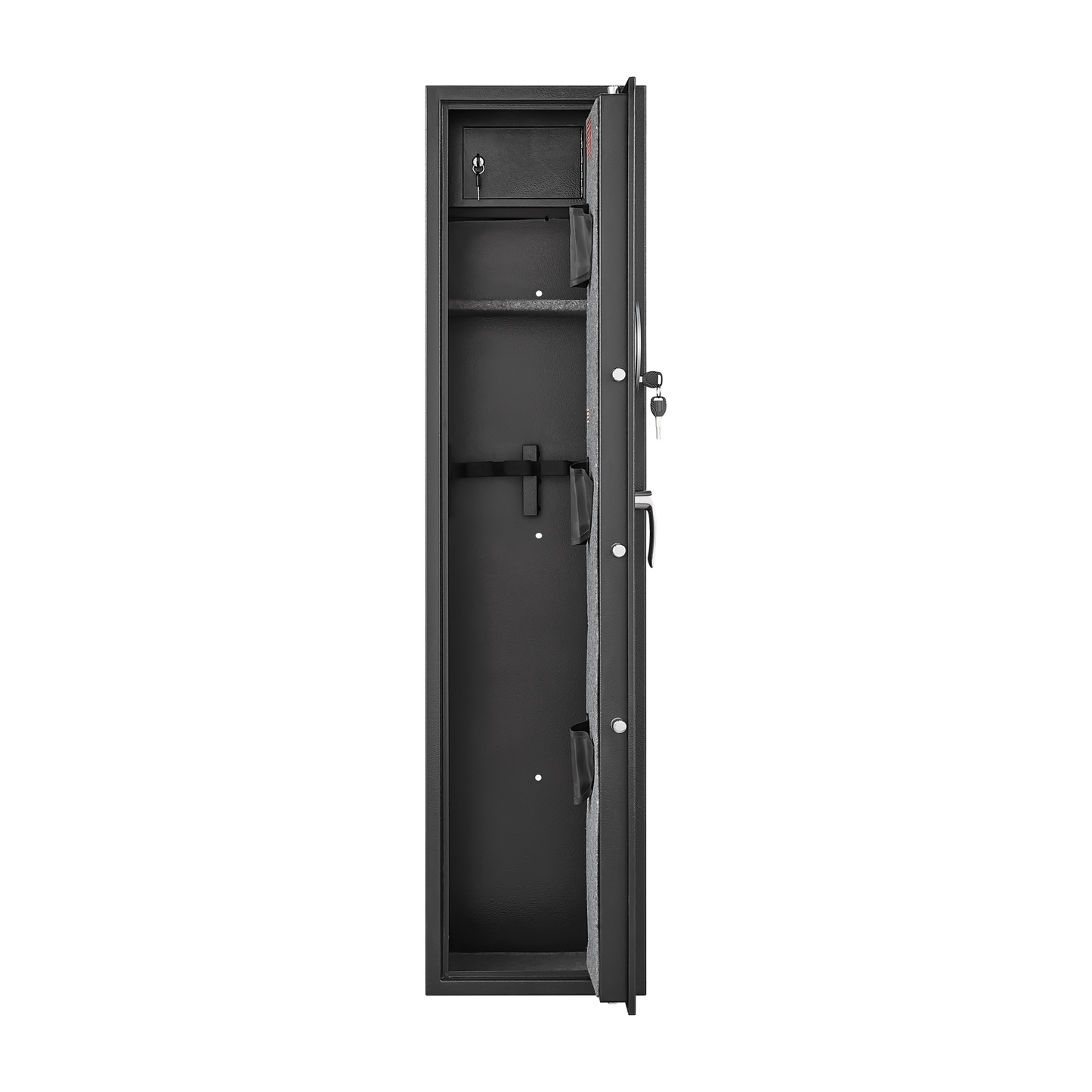 Black Steel Gun Safe with LED Lights & Removable Shelf