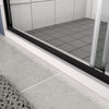 Sleek Bypass Sliding Shower Door in Matt Black Glass