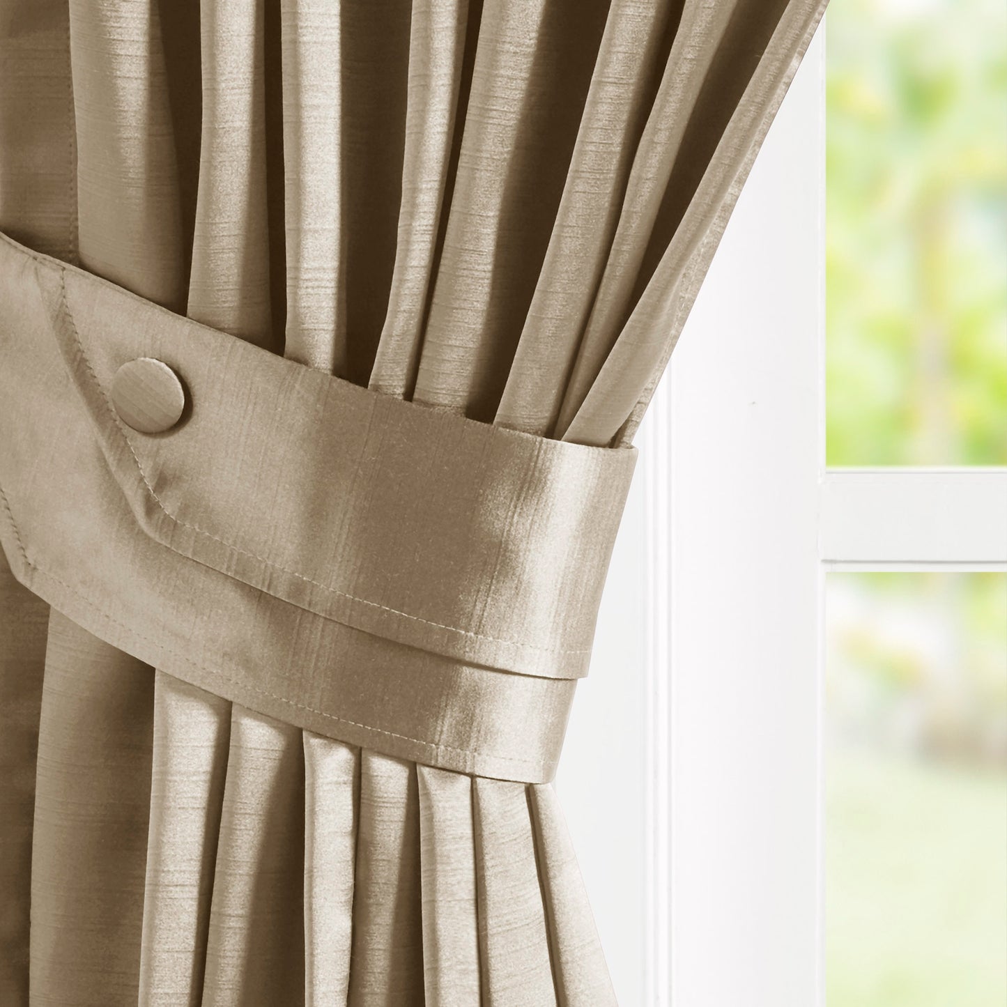 Charming Pleat Curtain Panel with Tieback