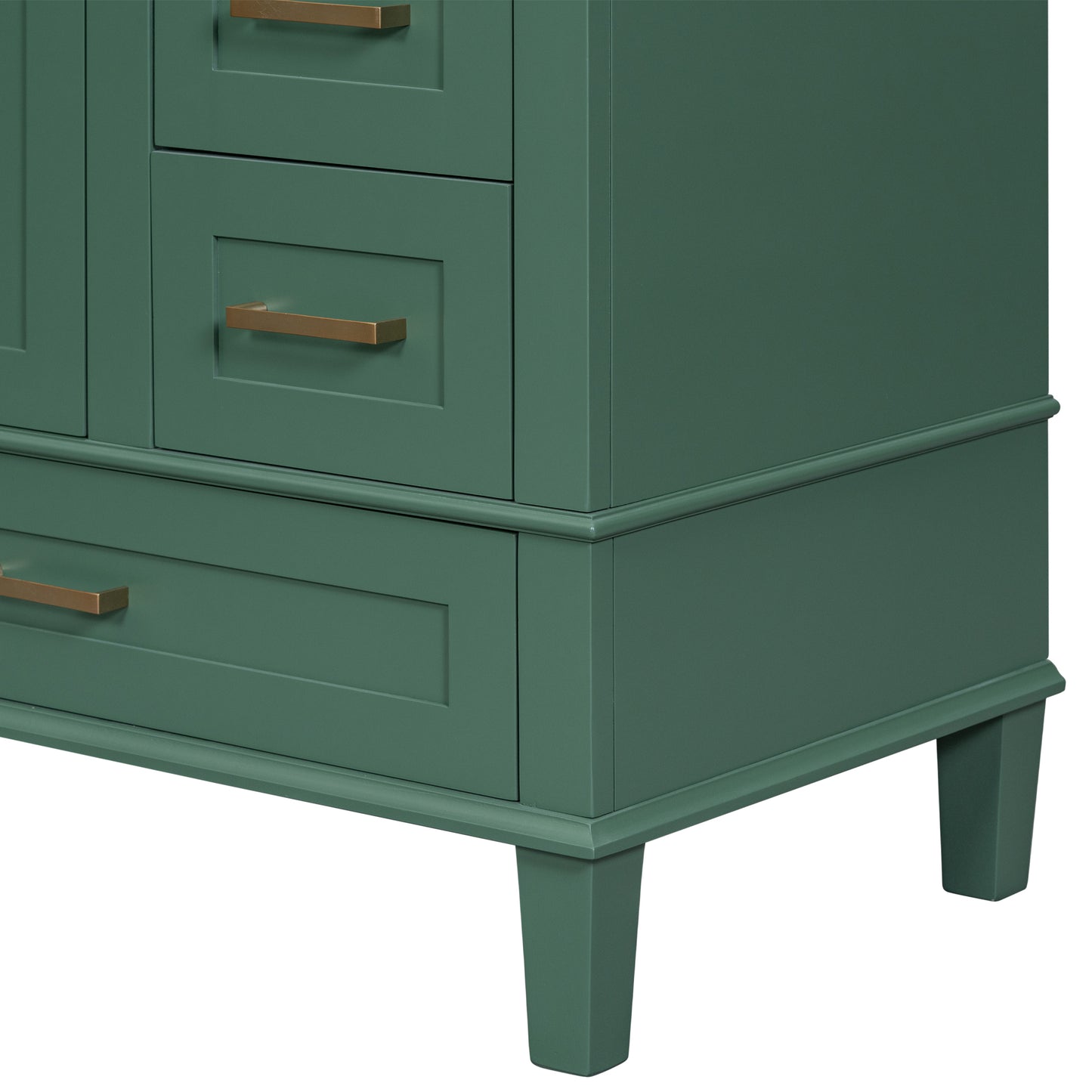 Chic Green Bathroom Vanity with Sink and Soft-Close Drawers